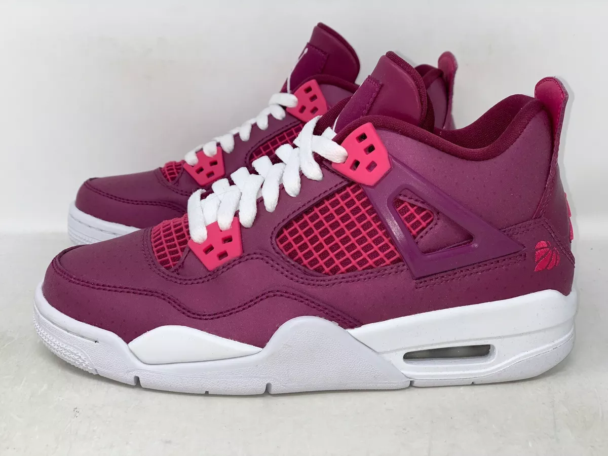 Air Jordan 4 Valentine s Day Berry Pink Sneaker Size 4.5Y 6W