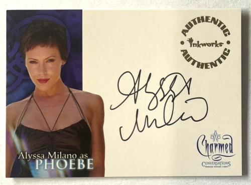Carta Autografa Charmed Conversations A1 Alyssa Milano come Phoebe - Inchiostro 2005 - Foto 1 di 2
