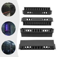 4 Pack Horizontal Rack Mount Cable Management, Cable Organizer, Cable Raceways