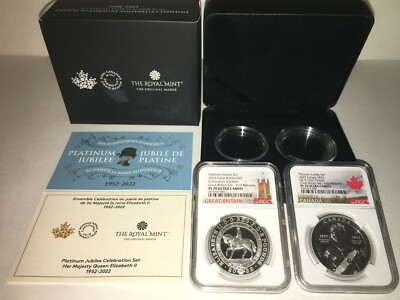 2022 The Platinum Jubilee Celebration 2-Coin Silver Proof GREAT