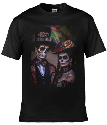 Day of the Dead Design 21 von 24 Soft Style Tshirt Sugar Skull