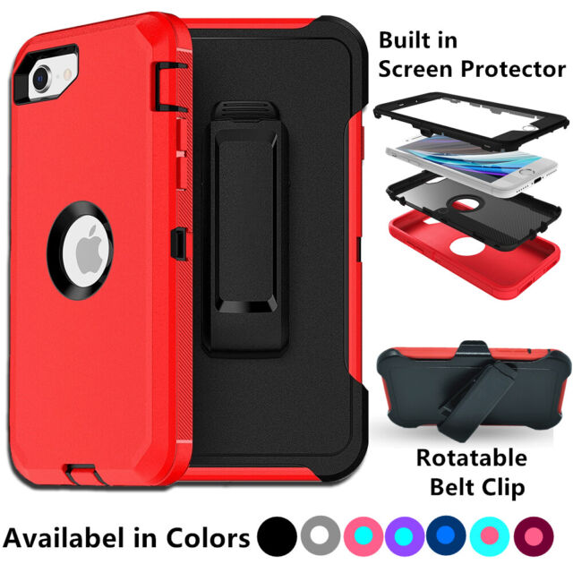 For iPhone SE 2020/2022 Shockproof Defender Case Cover w/ Belt Clip & Screen For iPhone SE 2020/2022 Shockproof Defender Case Cover w/ Belt Clip & Screen
