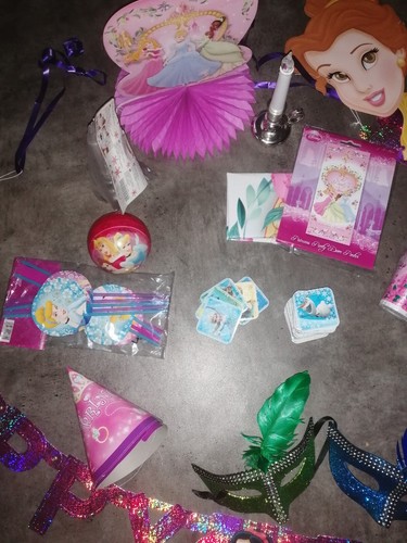 Disney Princess Party Dekoration Kindergeburtstag DVD Prinzessin Masken Girlande - Bild 11 von 14