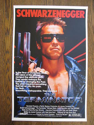 The Terminator Movie Poster 11x17 Arnold Schwarzenegger Tech Com The Terminator Movie Poster 11x17 Arnold Schwarzenegger Tech Com