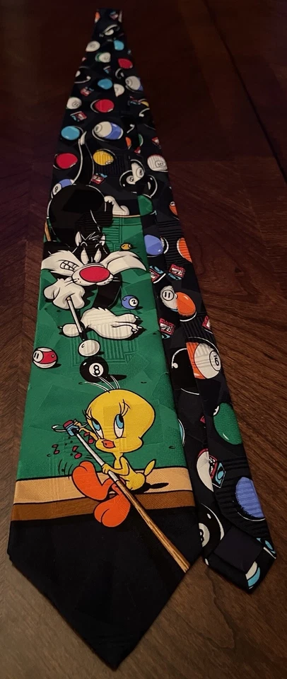 Винтажный мужской галстук 1995 Looney Tunes Mania сделано в Корее - Изображение 3 из 4
