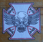 Patch LARGE Death Skull & Cross Embroidered BIKER MOTORCYCLE Back Patch — photo 6