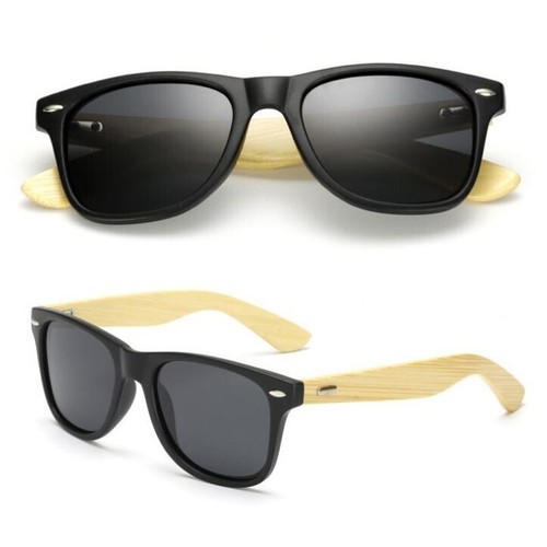 Unisex Bamboo Polarized Sunglasses Fashion Women Men Wooden UV400 Protection - Picture 4 of 12
