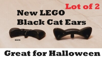 New LEGO Black Cat Ears Set Lot of 2 Kitty Costume Animal Wild Jungle Girl Boy