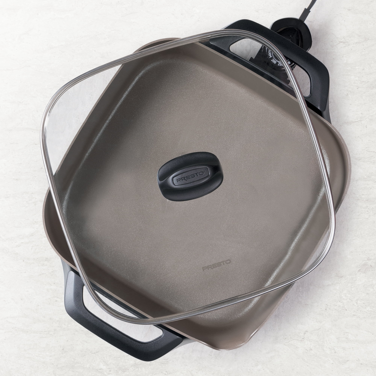 Presto 12inch Ceramic Electric Skillet with Glass Cover, 07120 Non