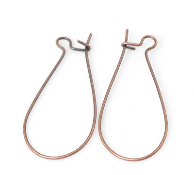 Sexy Sparkles 100 Pcs Earring Wire Hooks Copper Tone 37mm X 16mm