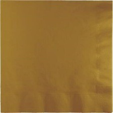Gold Beverage Paper Napkins 50 Per Pack Tableware Party Supplies Decoration