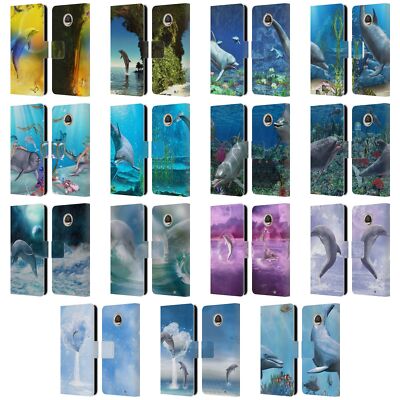 OFFICIAL SIMONE GATTERWE DOLPHINS LEATHER BOOK WALLET CASE FOR MOTOROLA PHONES 2