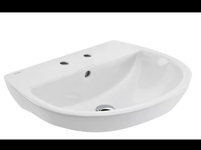 Eclipse 55 cm 2 Hahnloch Waschbecken, schnelle Lieferung  
