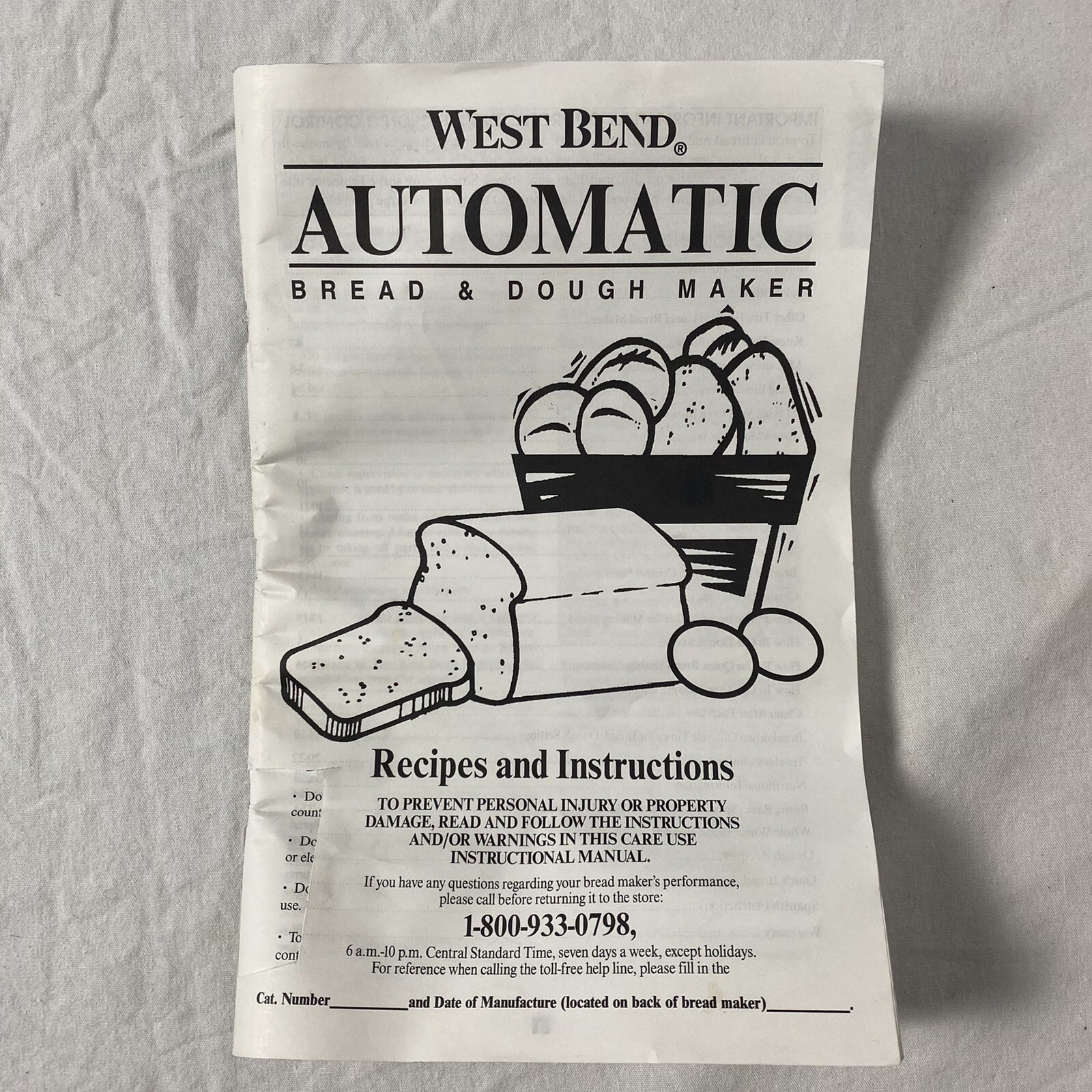 homestyle bread maker manual