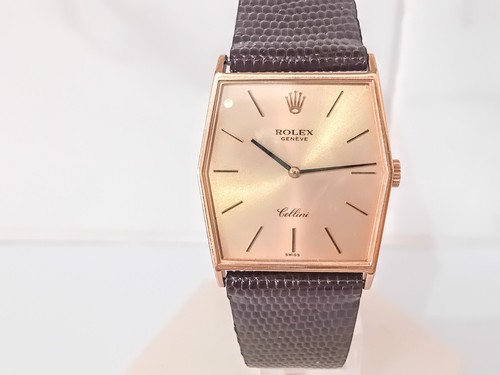RARE 1970-80s GENTS 18K GOLD ROLEX CELLINI JUMBO Ref.4122 IN NEAR MINT CONDITION