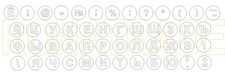 Kyrillische Russische Tastatursticker,RUND, t...