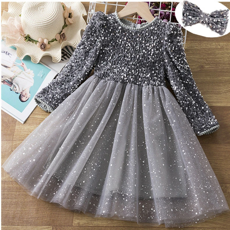 Grey top christmas dress