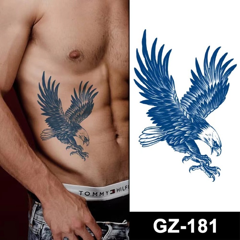 Semi Permanent Sweatproof Waterproof Body Arm Eagle Tattoo Sticker