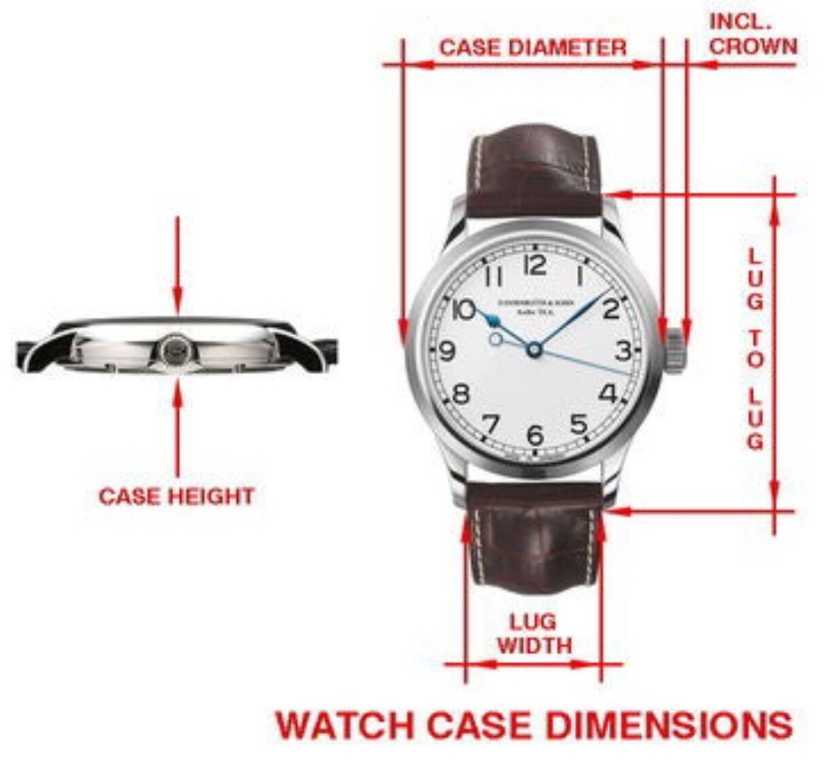 Dial Watch Case Size Measurement Mm Watch Dial Case Diameter Size