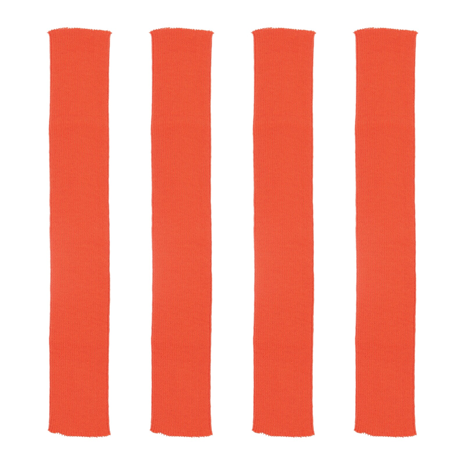 4pcs 40x6cm Elastic Cuffs Ribbed Trim Cotton Fabric Knit Stretch Band Orange Red