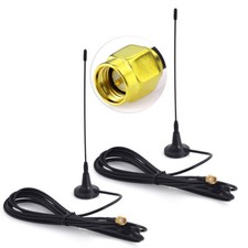 2-Pack UHF 433MHz SMA Male Magnetic Base Antenna for Remote Control Telecontrol