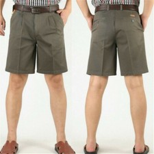 Mens Cargo Shorts Cotton Half Pants Classic Style Work Wear Casual Trousers SPW
