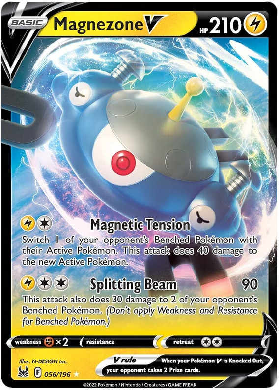 MAGNEZONE V 056/196 LOST ORIGIN POKEMON (ULTRA, NM)