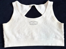 VTG Express Tricot Crop Tank Top Women's Large Sleeveless Logo Y2K USA Made