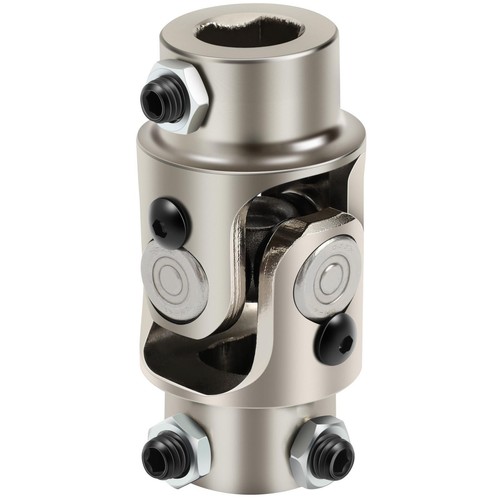Universal Steering U Joint Ford Triangle X 3/4" DD Chrome Single U-Joint Shaft - Picture 3 of 7
