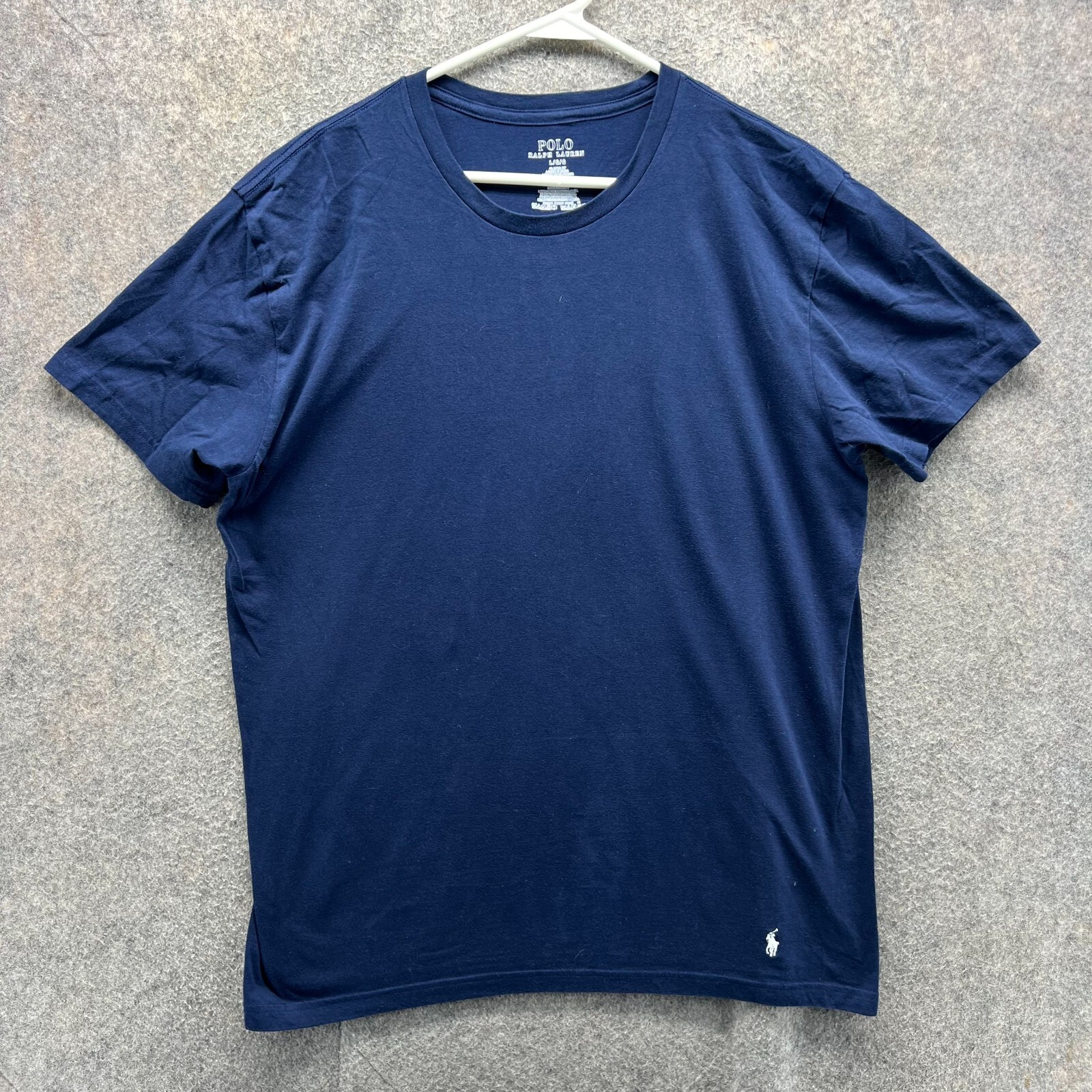 Polo Ralph Lauren camicia uomo grande blu navy girocollo classico cotone pony tee