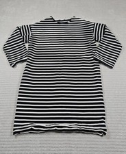Everlane Dress Womens XS Striped Long Sleeve Shirt Dress Zipper Shoulder