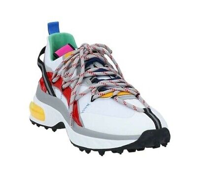 Dsquared2 Men's Bubble Sneakers White/Grey/Red. US sz 10.5 Dsquared2 Men's Bubble Sneakers White/Grey/Red. US sz 10.5
