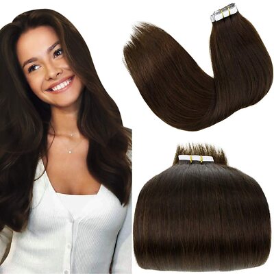 16''-26''  Tape in Remy Human Hair Extensions Skin Weft 20pcs 1.25g-3.5g 25g-70g