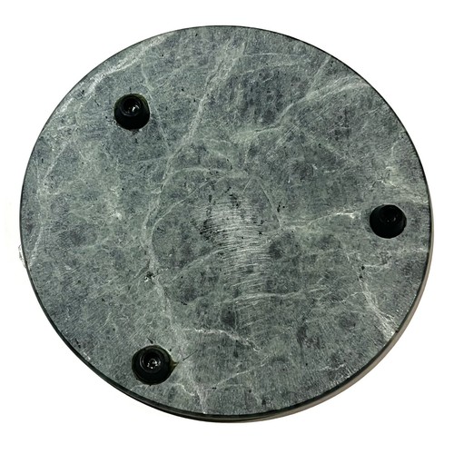 Vintage Green Marble Trivet Hot Plate Serving Stand Silver Grape Vine Leaves Vtg - Picture 6 of 8