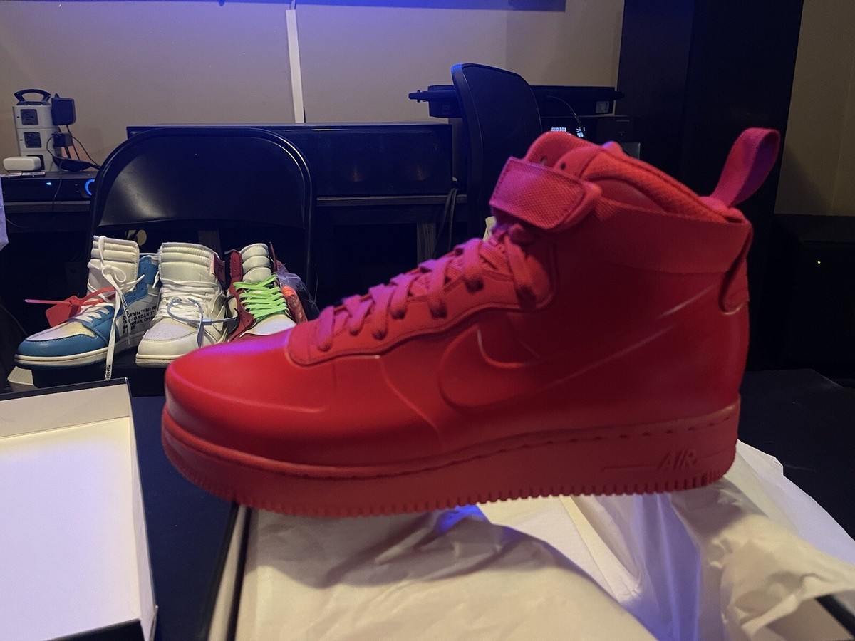 Size Nike Air Force Foamposite Red 2018