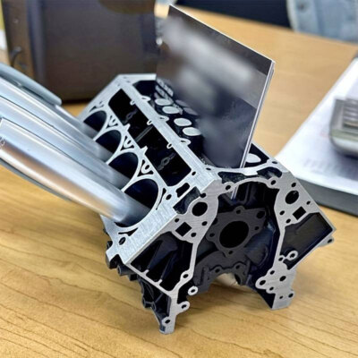 3D-V8-Motorblock-Visitenkartenhalter-Organizer, Tischmotormodell