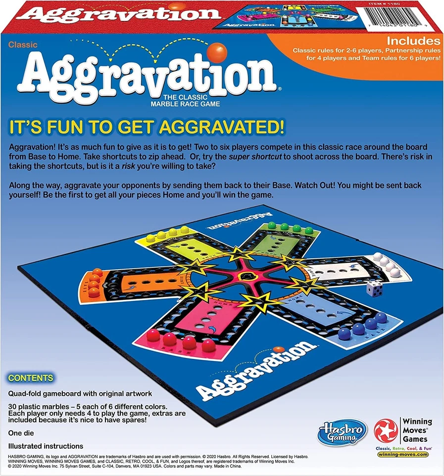 Juego de Mesa Aggravation - Juego Familiar Noche Niños y Adultos Original Retro Clásico Foto 4 de 4