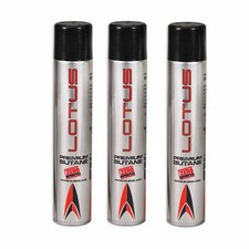 3 Can Lotus Premium Lighter Butane Refill Fuel 13.40 oz 400ml Canister
