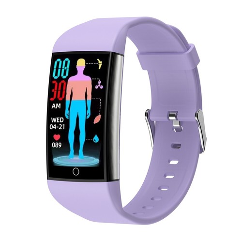 Kuzney TK76 Bluetooth Smartwatch ECG Monitor Pulse Therapy Fitness Tracker Pink - Picture 3 of 13