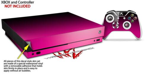 Ontslag Broer hout Skin for XBOX One X Console Controller Smooth Fades Hot Pink Black Vinyl  Decal | eBay