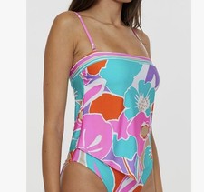 Trina Turk Amalfi Banded Tankini Top Size 4 Swim Women NEW 3153