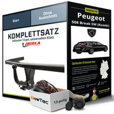 Für PEUGEOT 508 Break SW I Typ 8E Anhängerkupplung starr +eSatz 13pol uni. 11-19