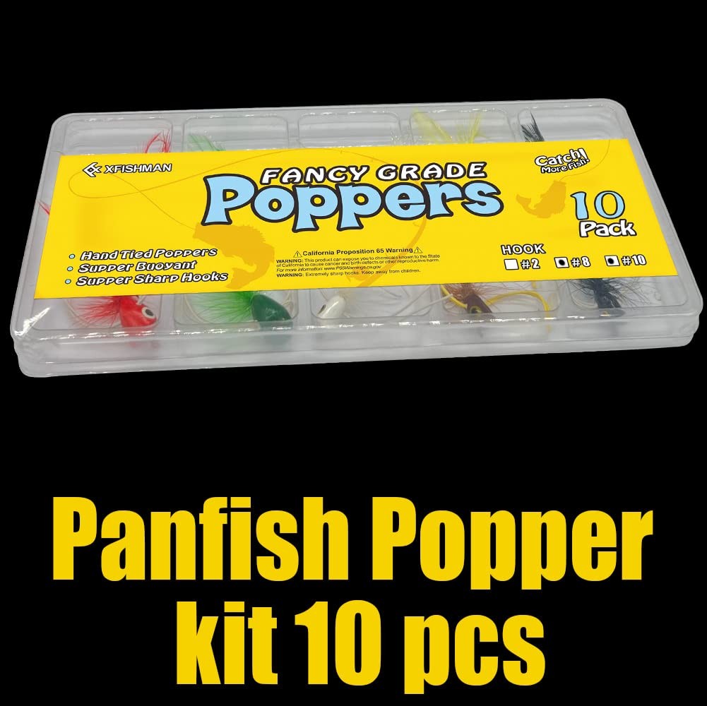Fly Fishing Poppers Lures for Bass Panfish Flies Topwater Popper for Crappie ... - Image 6