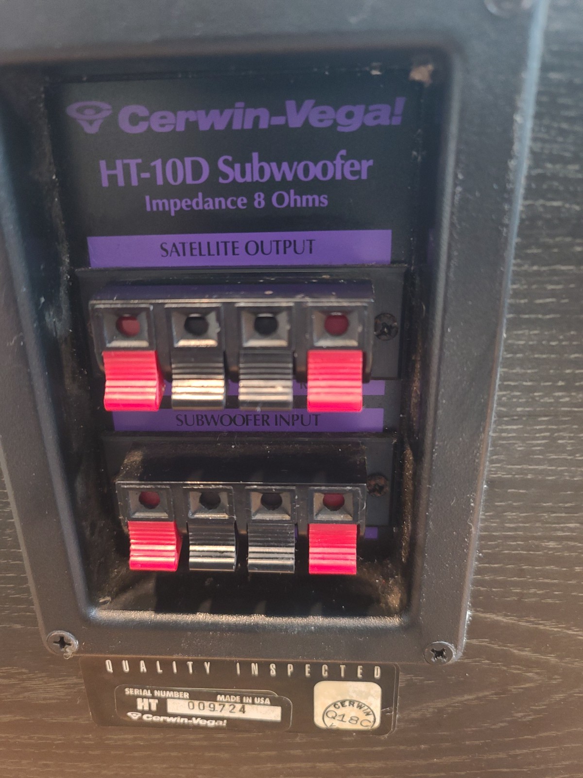 Cerwin-Vega HT-10D 10" Passive Subwoofer *Has amazing sound, in great shape!