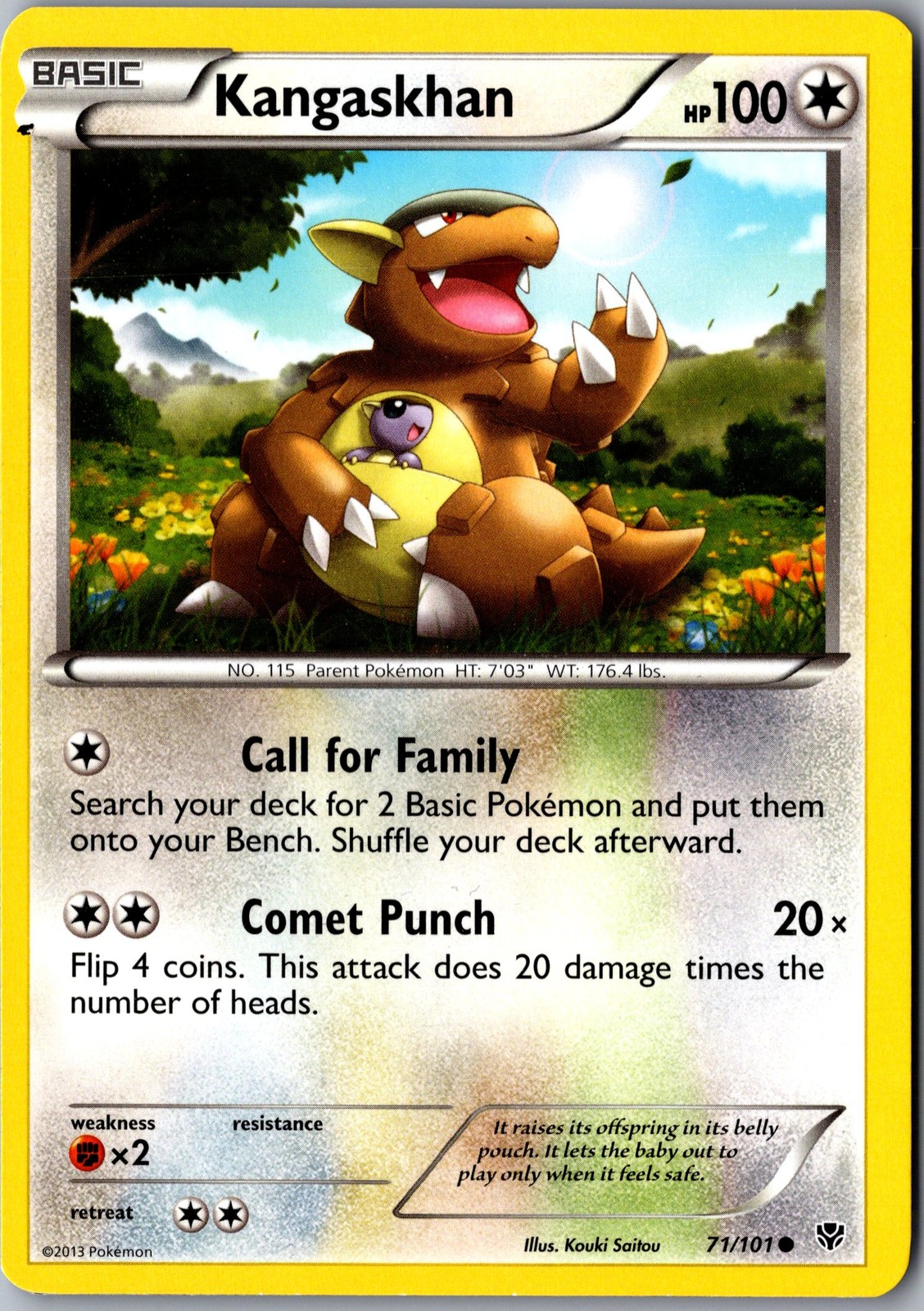 Kangaskhan 71/101 Common Plasma Blast Lightly Played Pokemon Card TCG Single