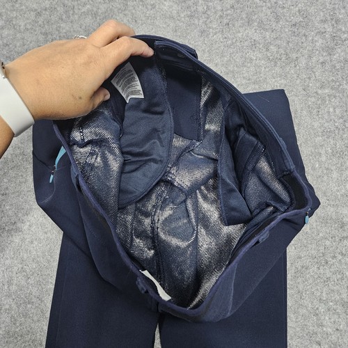 Women's Columbia Sz 12 Mt. Powder Pant Water Repelling Blue Zip Pockets Lined - Picture 4 of 10