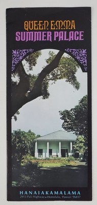 1969 Kailua Kona Hawaii HI Queen Emma Summer Palace Vintage Travel Brochure