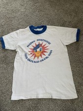 Vtg 80s WALT DISNEY HAPPY BIRTHDAY DONALD DUCK RINGER DEADSTOCK t-shirt Youth XL