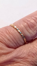 Victorian Style 14k Gold  Minimalist Stackabl...