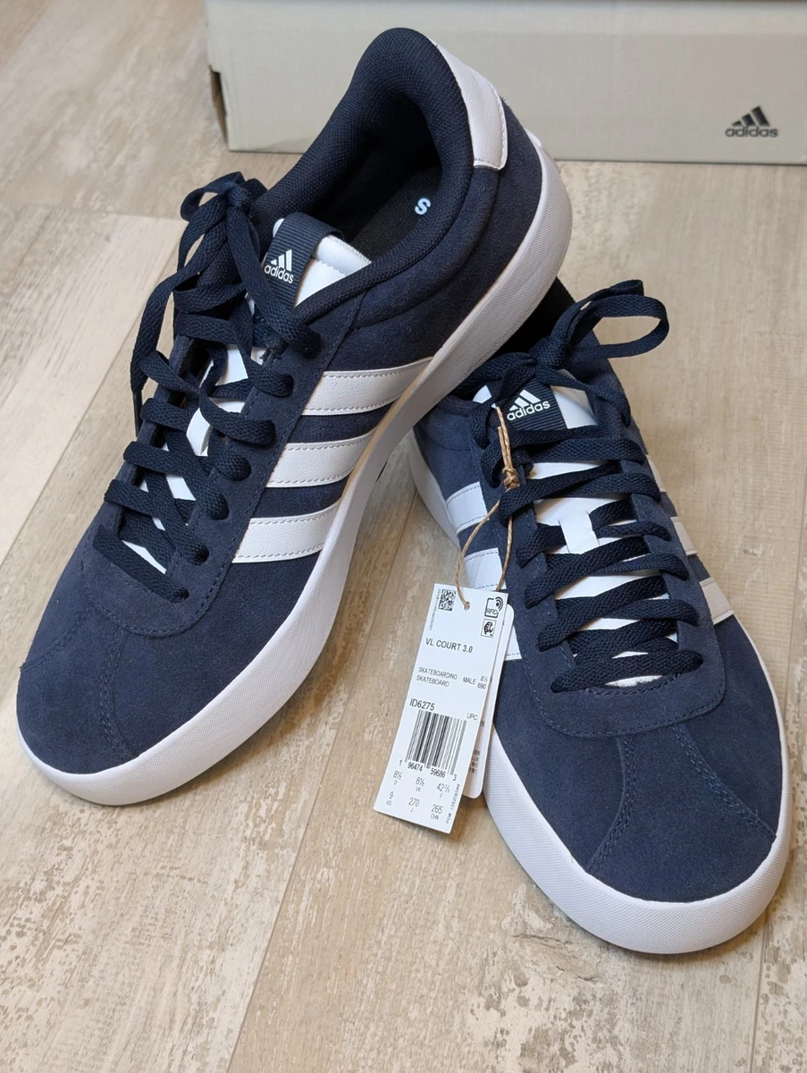 adidas VL Court 3.0 Navy Blue/White Suede Low Men\'s Size 10.5 ID6275 New In Box adidas VL Court 3.0 Shoes - Blue | Free Shipping with adiClub main image 4